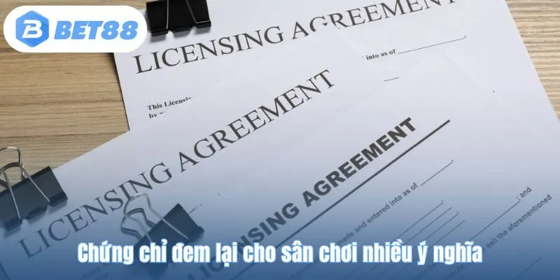 Chứng chỉ đem lại cho sân chơi nhiều ý nghĩa