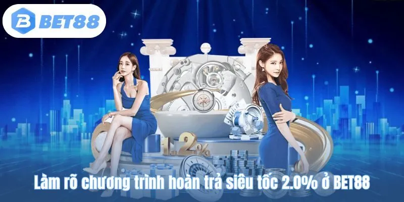 Làm rõ chương trình hoàn trả siêu tốc 2.0% ở BET88